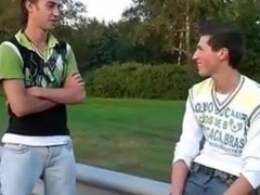 Two Russian twinks make Love In The Park