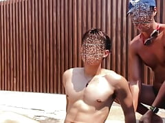Hot Summer away from the pool having young man together fuck in Thailand