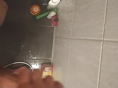 Jerking off in the shower