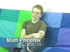 Interviewed Matt Phoenix masturbates his cock solo