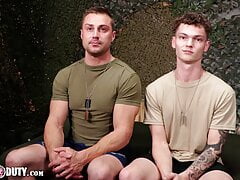 ActiveDuty - Ripped Soldier Does In Tatted Twink