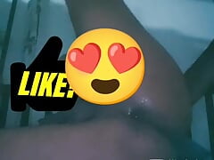 indian sissy crossdresser fuckin herself with a big silicone dildo