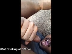 Indian college student self serving his sperm  in to his mouth,Studnet drinking his own cum