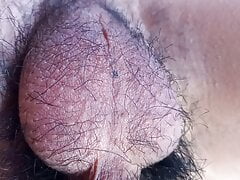 BALLS FREEHAND POV - Sexy twink's hairy nuts move all alone