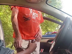 BIG COCK OLD MAN CATCHES ME STROKING WHILE CRUISING!
